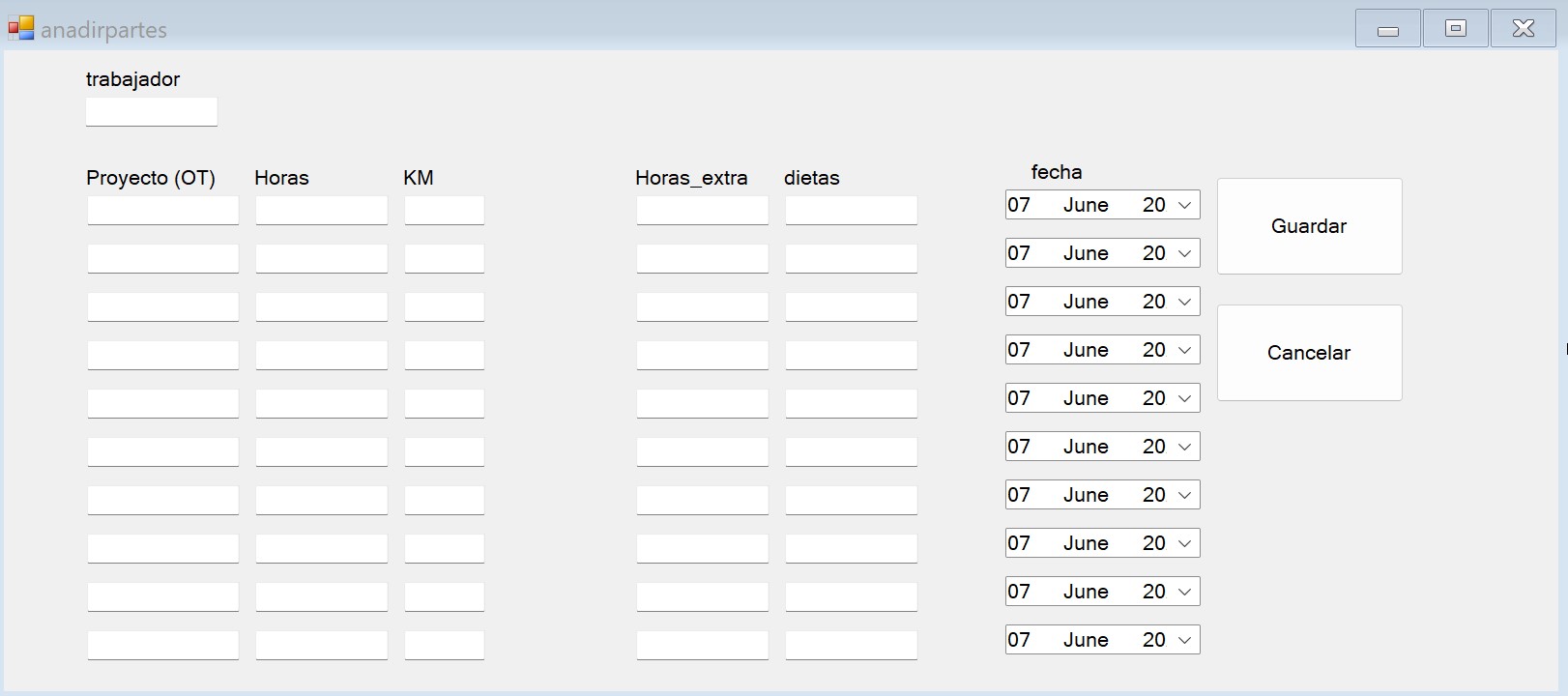 Invoice management interface