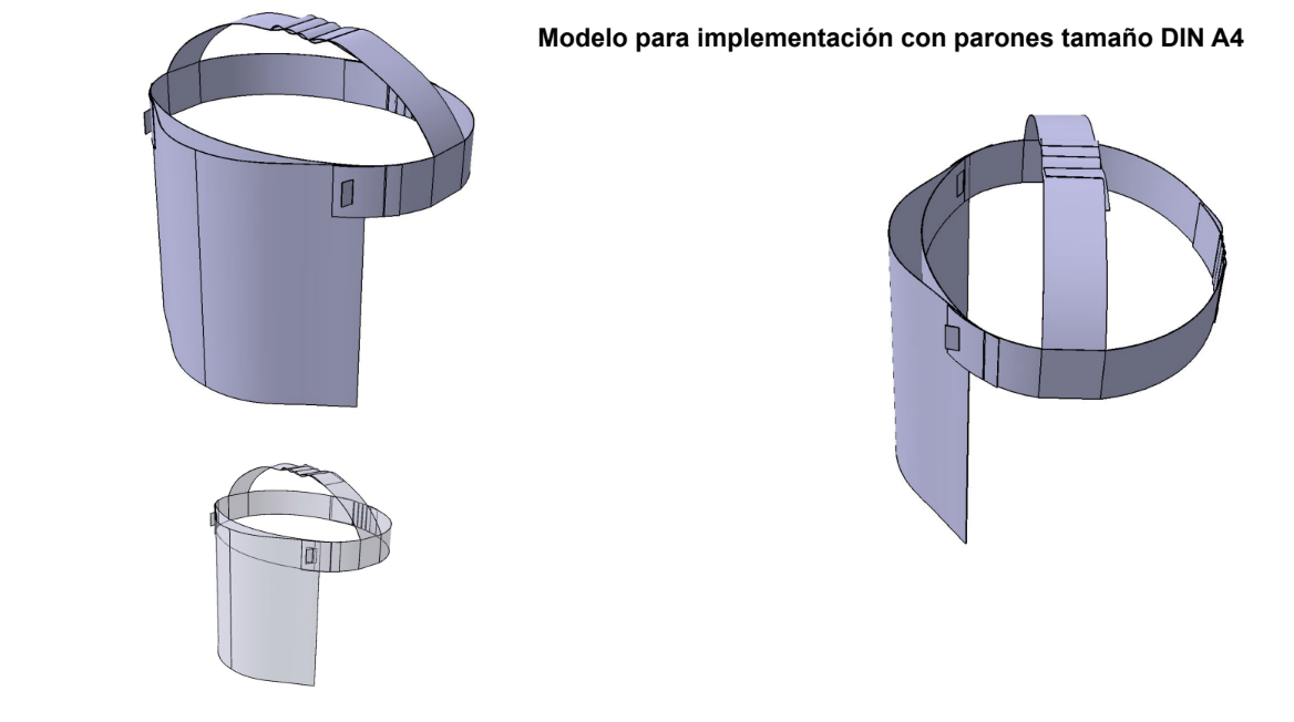 COVID protective face shield assembled