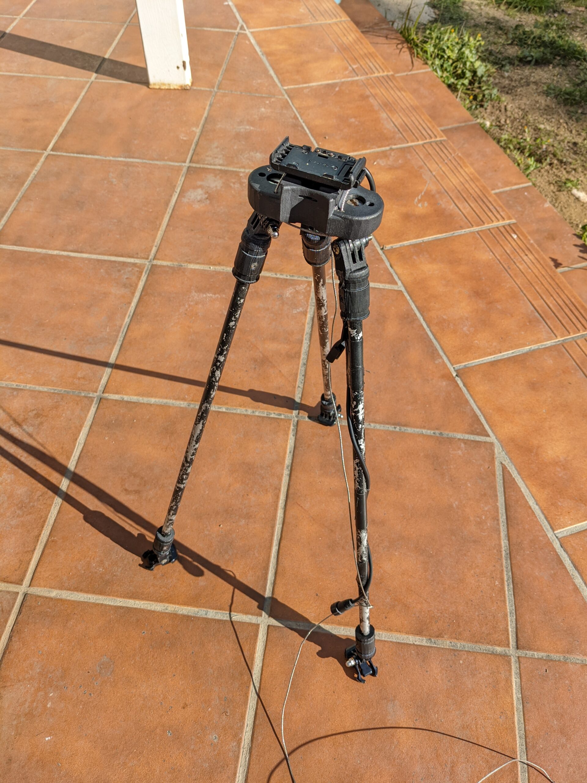 Detail of 3D printed joints and aluminum rods