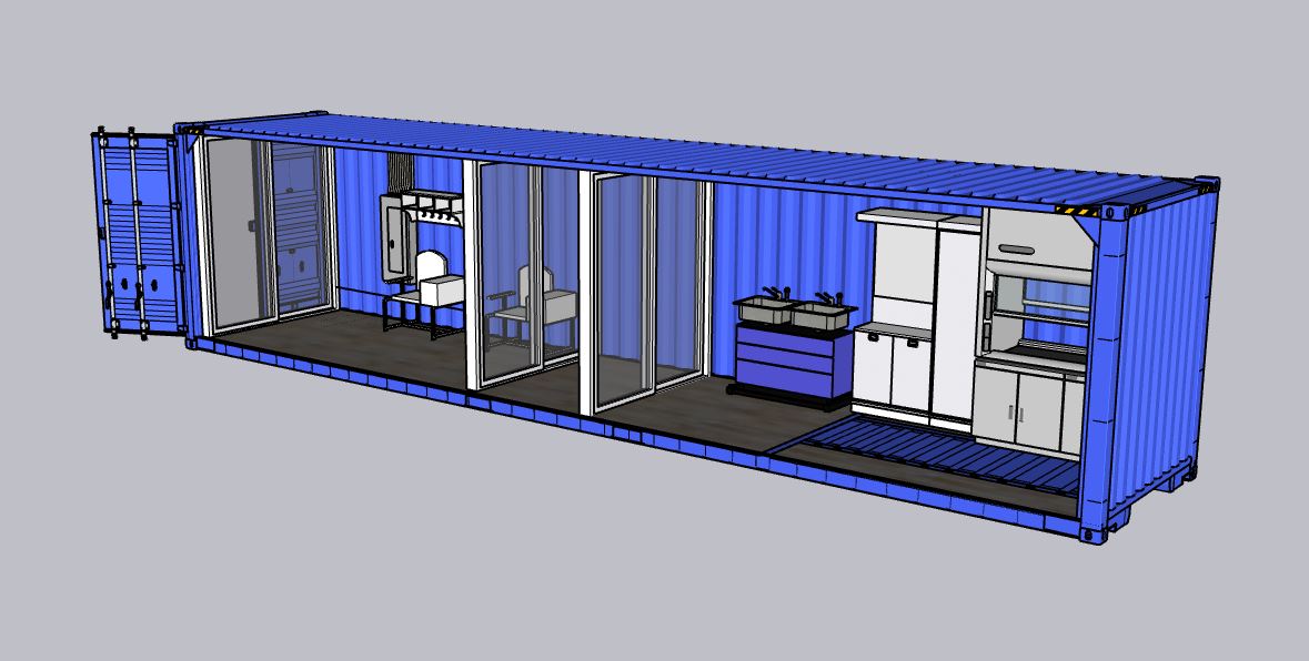 Interior layout with waiting area and consultation room