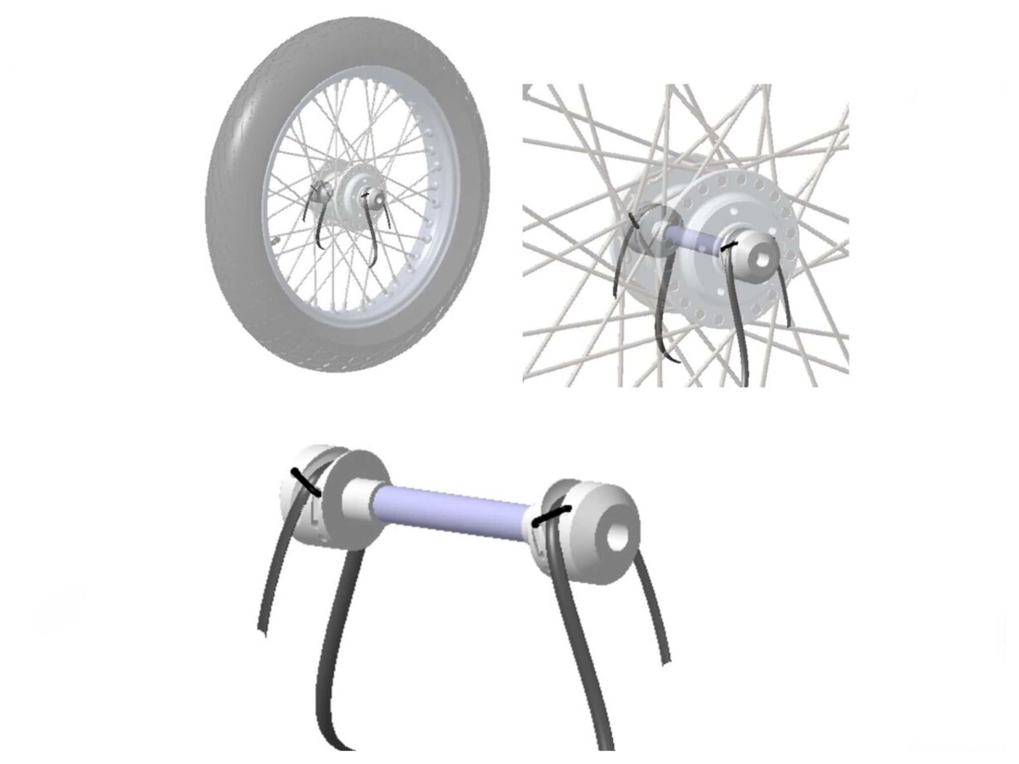 Fastening for motorbike transportation
